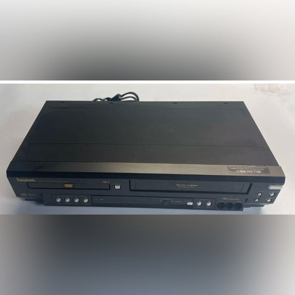 Symphonic WF803 DVD VCR Combo Video Cassette Recorder VHS For Parts or Repair